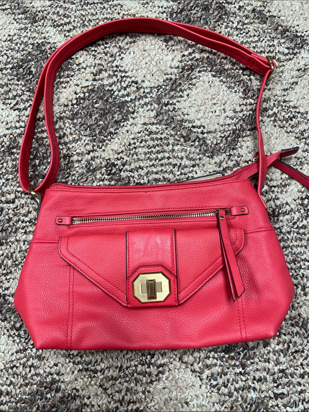 Rosetti Red Crossbody Bag with Gold Hardware